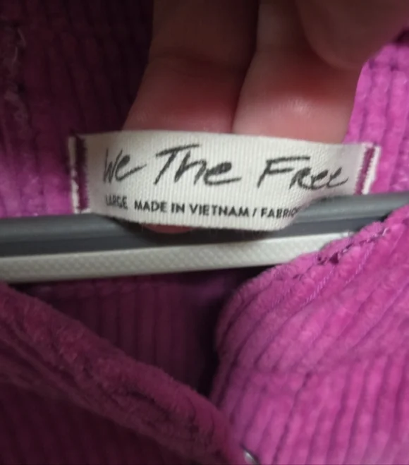 We The Free Corduroy Button-Front Tunic in Bright Pink - Picture 2 of 6